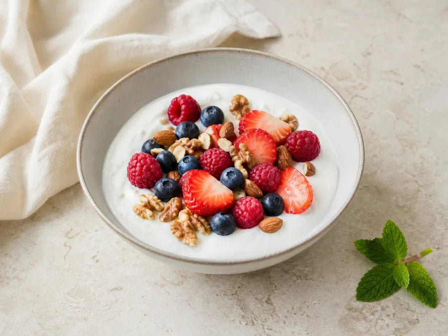 Joghurt-Bowl mit Beeren & Nüssen