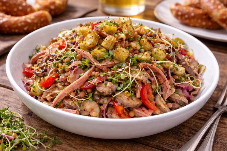 Herzhafte Pasta-Gemüse-Pfanne